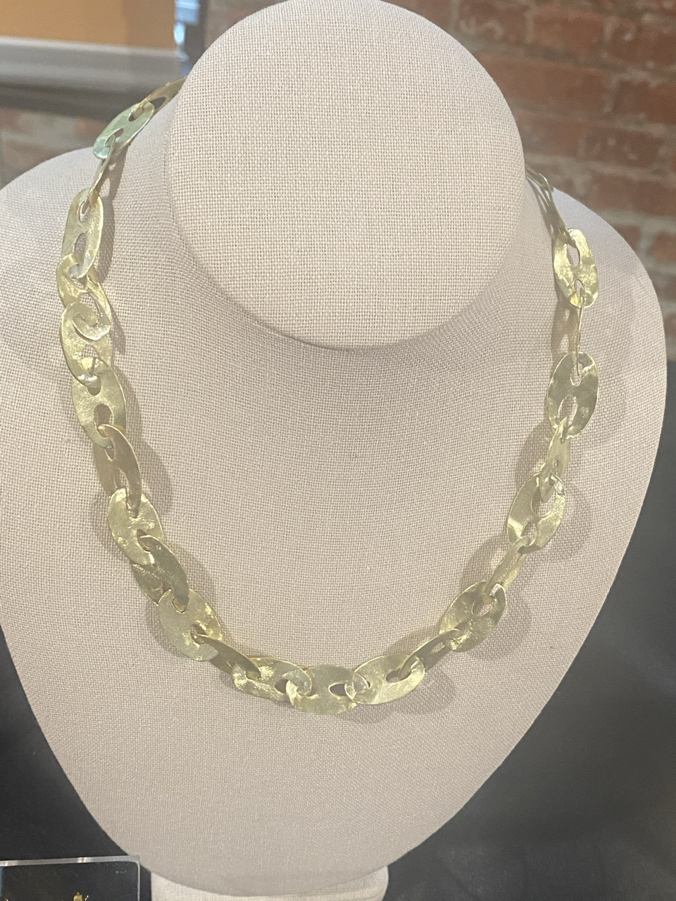 Lynx Gold Necklace Chain, Handmade Oval Lynx Chain